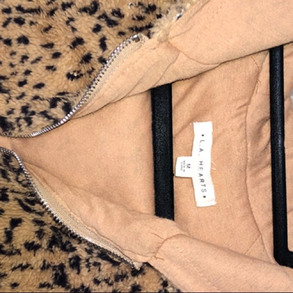 PacSun L.A. Hearts cheetah print fuzzy jacket - Picture 5 of 6